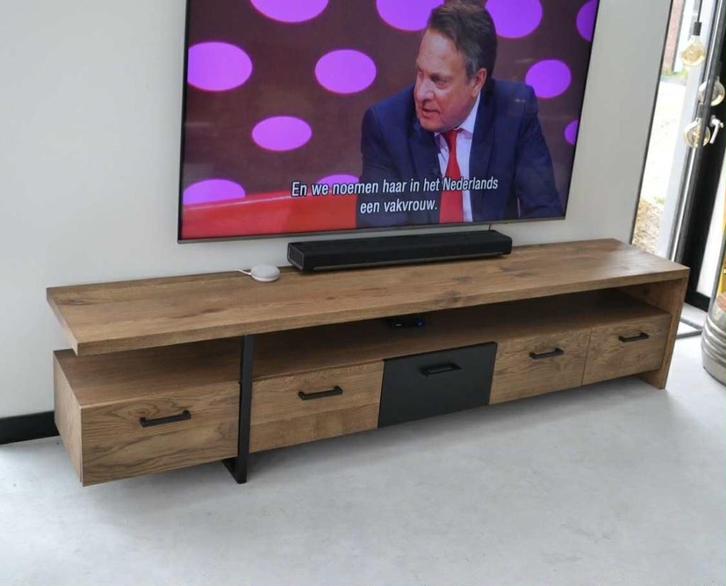 Eiken tv meubel 'Barbara', Huis en Inrichting, Kasten | Televisiemeubels, Nieuw, Minder dan 100 cm, 200 cm of meer, 25 tot 50 cm