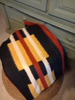 Kleurrijke deken 100% wol Retro Vintage, Huis en Inrichting, Woonaccessoires | Plaids en Woondekens, Ophalen of Verzenden, Gebruikt