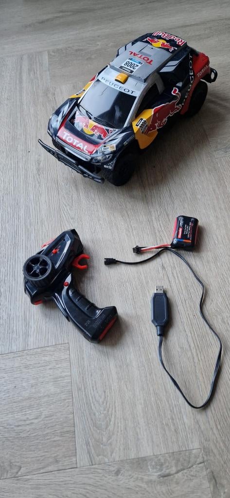 Red Bull Peugeot Carrera RC Auto - Gebruikt, Ophalen of Verzenden, Gebruikt, Afstandsbediening
