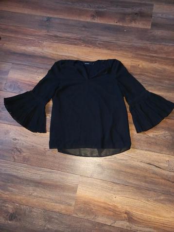 Zwarte Vero Moda top met 3/4 mouw XS beschikbaar voor biedingen