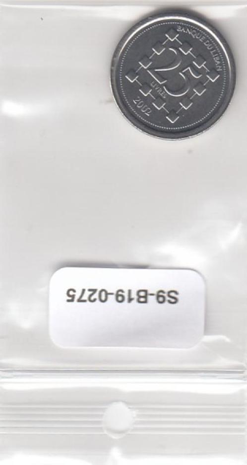 S9-B19-0275 Lebanon 25 Livre UNC 2002 KM40, Postzegels en Munten, Munten | Azië, Midden-Oosten, Verzenden
