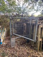 Metalen Tuinhek met Poort, Tuin en Terras, Ophalen, Met poort, Gebruikt, Tuinhek