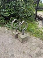 2 fietsen beugels, fietsstandaard, fietsenrek, Ophalen, Gebruikt