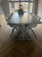 Mooie vergrijsde kloostertafel., Zo goed als nieuw, Vijf personen of meer, Rechthoekig, 50 tot 100 cm