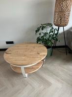 Houten salontafel - 90cm diameter, Huis en Inrichting, Tafels | Salontafels, Ophalen, Rond, 50 tot 100 cm, Zo goed als nieuw