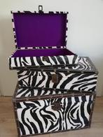 3 leuke zebra print kisten, Zo goed als nieuw, Ophalen