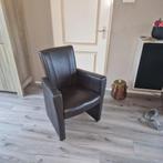 Leren eetkamerstoel - goede staat, Ophalen, Gebruikt, Bruin, Leer