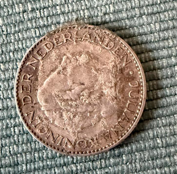 Zilveren Gulden 1937 – Koningin Juliana, Postzegels en Munten, Munten | Nederland, 1 gulden, Koningin Wilhelmina, Zilver, Ophalen