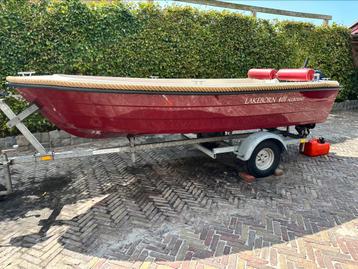 Lakeborn 401 bordeaux Motorboot, sloep met trailer, 6 pk beschikbaar voor biedingen