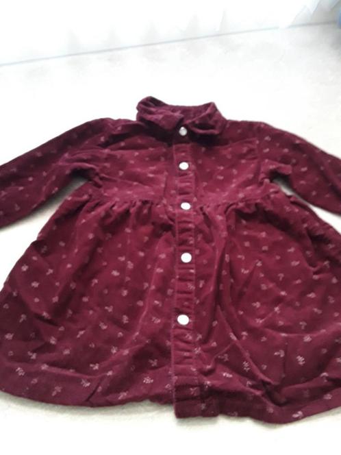 Mooi bordeaux  rood jurkje Zgan Maat 74, Kinderen en Baby's, Babykleding | Maat 74, Zo goed als nieuw, Meisje, Jurkje of Rokje