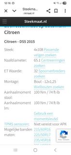 Winterbanden met velgen Citroën DS5 - 225/50R17, Ophalen, Gebruikt, Banden en Velgen, 17 inch