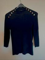 Maje zwarte coltrui met gouden knopen maat 3, Ophalen of Verzenden, Zo goed als nieuw, Maat 38/40 (M), Zwart