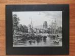 gravure/ets op zilverkleurige plaat van Rotterdam, Antiek en Kunst, Ophalen
