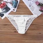 Doorzichtige witte heren slip / onderbroek sexy maat M L XL, Kleding | Heren, Ondergoed, Verzenden, Wit, Slip