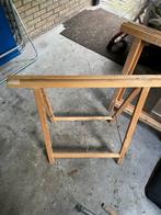 Houten Schragen - Set van 3, Doe-het-zelf en Verbouw, Werkbanken, Ophalen, Gebruikt, Minder dan 70 cm, Inklapbaar
