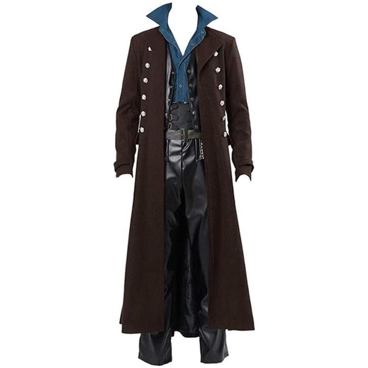 Lange heren bruine steampunk jas (middeleeuwse trenchcoat), Kleding | Heren, Carnavalskleding en Feestkleding, Nieuw, Kleding