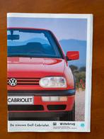 Folder en prijslijst Volkswagen Golf Cabriolet 1993/1994, Gelezen, Volkswagen, Ophalen of Verzenden
