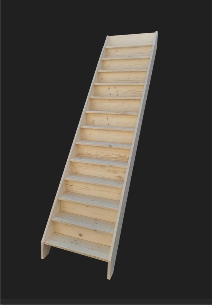 Molenaarstrap 280/80 cm uitval 260 cm., Doe-het-zelf en Verbouw, Ladders en Trappen, 4 meter of meer, Ophalen of Verzenden