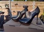 Dune High heels. Zwart met goud., Kleding | Dames, Schoenen, Zwart, Ophalen of Verzenden, Zo goed als nieuw, Schoenen met hoge hakken