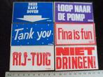 6x sticker fina logo humor, Verzenden, Zo goed als nieuw, Bedrijf of Vereniging