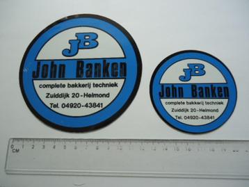 sticker oud John Banken bakkerij techniek machine bouw JB beschikbaar voor biedingen