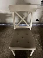 4 Ikea ingolf stoelen wit, Huis en Inrichting, Stoelen, Ophalen, Zo goed als nieuw, Wit, Twee