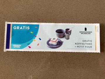 Groninger Museum - bon voor gratis koffie/thee + petit four beschikbaar voor biedingen