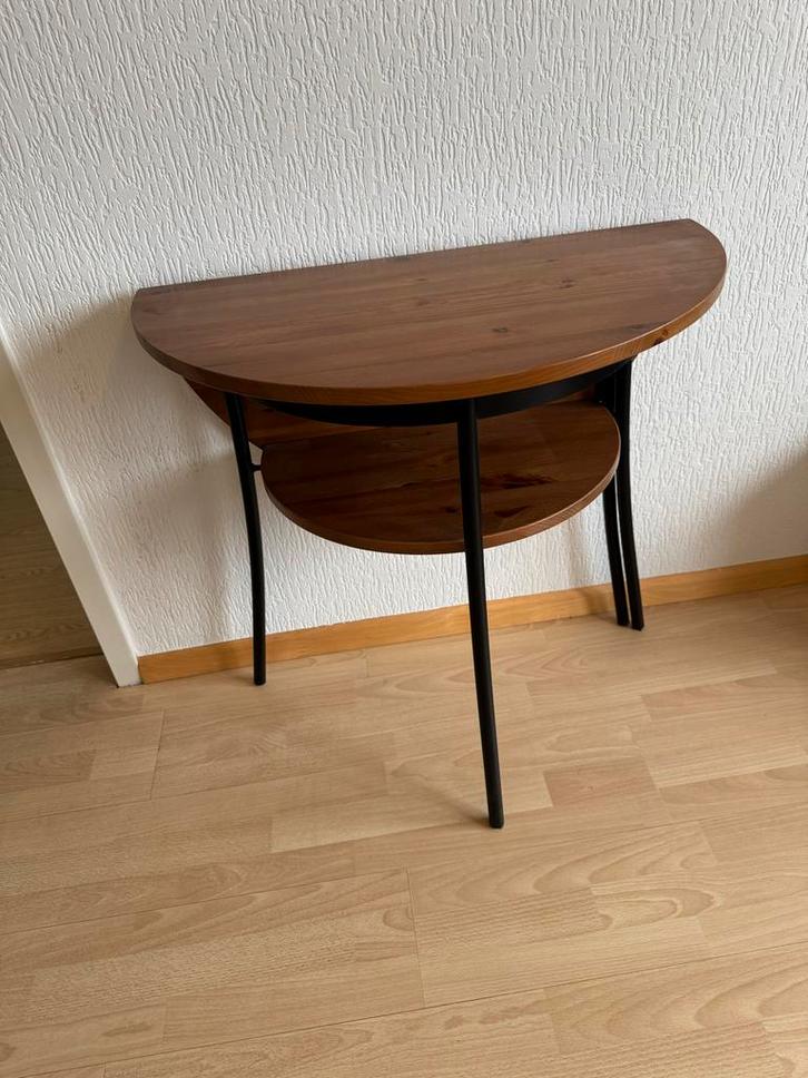 Inklapbare ronde bijzettafel - 77cm, Antiek en Kunst, Antiek | Meubels | Tafels, Ophalen
