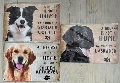Metalen wandbord hond 20x30 cm (€7,50 p/st of 3 voor 21€), Verzamelen, Merken en Reclamevoorwerpen, Zo goed als nieuw, Reclamebord