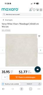 Maxaro Verso (white) grijsachtige tegels, Ophalen, 60 cm of meer, Nieuw, Minder dan 5 m²