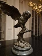 Antieke bronzen Uil Sculptuur, Antiek en Kunst, Ophalen of Verzenden