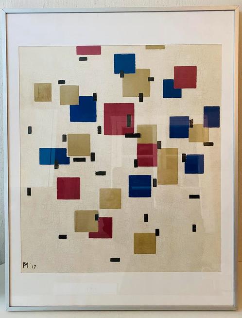 Piet Mondriaan art-print van schilderij Compositie in kleur, Huis en Inrichting, Woonaccessoires | Schilderijen, Tekeningen en Foto's