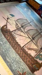 Poster schip 66 bij 54 cm, Ophalen of Verzenden, Zeilboot, Zo goed als nieuw, Kaart, Foto of Prent