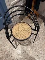 Zwarte stoel met rotan zitvlak (Thonet-stijl), Ophalen, Gebruikt, Zwart, Riet of Rotan