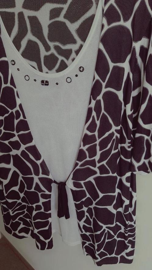 Mooie top (set) Frank Walder maat 42/44, nu 10.00 wit /zwart, Kleding | Dames, Tops, Zo goed als nieuw, Maat 42/44 (L), Wit, Ophalen of Verzenden