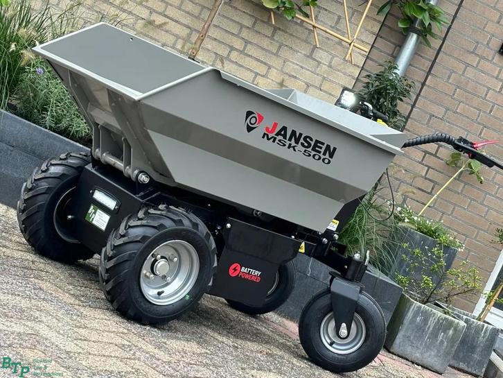 Jansen Elektrische dumper MSK-500 accu minidumper motorkruiw, Tuin en Terras, Kruiwagens, Gebruikt