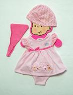 Baby born jurkje met mutsje, broekje en bandana, Ophalen of Verzenden, Zo goed als nieuw, Babypop