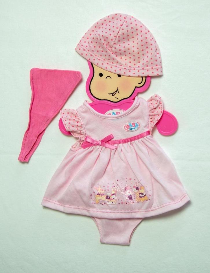 Baby born jurkje met mutsje, broekje en bandana, Kinderen en Baby's, Speelgoed | Poppen, Zo goed als nieuw, Babypop, Ophalen of Verzenden