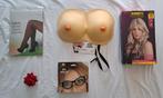 Accessoires verkleden/carnaval: panty/pruik/bril/nepborsten, Carnaval, Verzenden, Overige maten, Zo goed als nieuw
