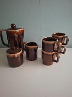 Fat lava koffie- thee servies Japan vintage, Gebruikt, Keramiek, Ophalen of Verzenden, Overige stijlen