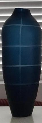Pomax Blauwe Glazen Vaas - Nieuw!, Blauw, Nieuw, Ophalen of Verzenden, Glas