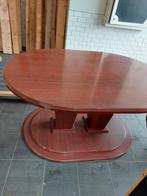 Oude bruine café stamtafel - 105x150 cm, Huis en Inrichting, Tafels | Eettafels, Ophalen, Gebruikt, 100 tot 150 cm, Vintage