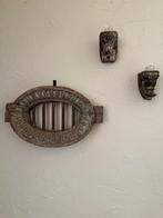 oud raamwerk en kandelaars, stoer,sober,landelijk,brocante, Ophalen of Verzenden, Gebruikt