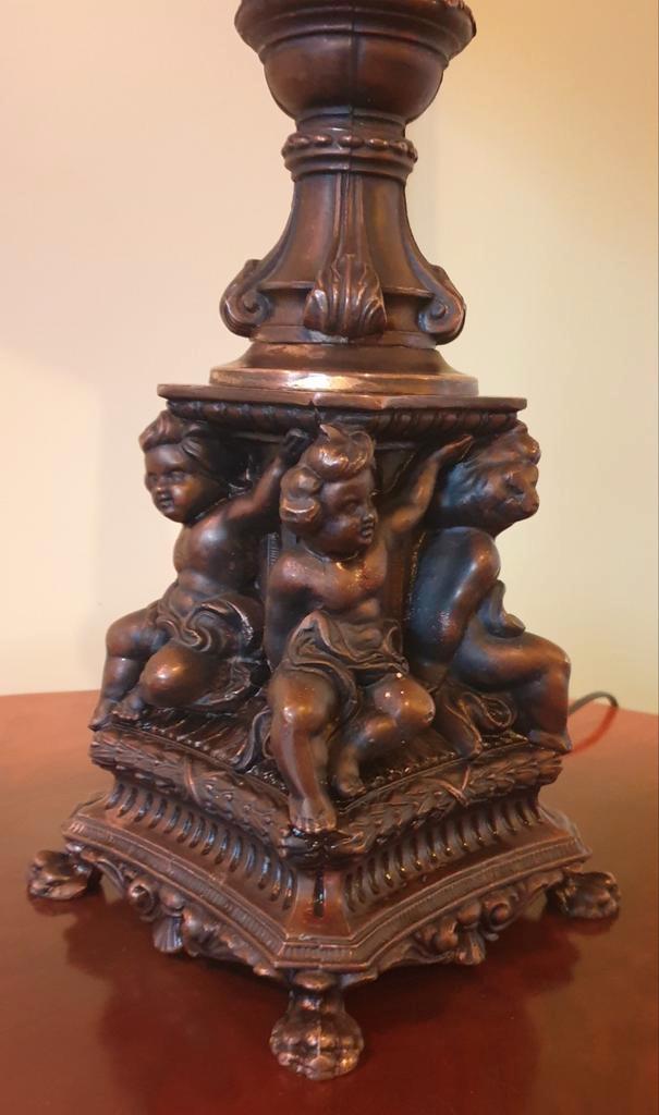 Antieke Messing Tafellamp Hollywood Regency, Antiek en Kunst, Antiek | Lampen, Ophalen