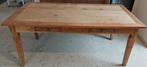 Rustieke teak en eiken eettafel 90 x 180 cm, Huis en Inrichting, Tafels | Eettafels, Ophalen, Gebruikt, Rustiek/landelijk, Eikenhout