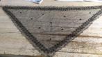 Klederdracht antieke rouw tipdoek. Kanten tipdoek.Zwart Kant, Antiek en Kunst, Ophalen of Verzenden