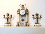 Schouwgarnituur Piolaine (Paris) * Antiek 19 eeuw  * Klok, Antiek en Kunst, Ophalen of Verzenden