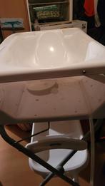 Babybadje met standaard en aankleedkussen, Ophalen of Verzenden, Zo goed als nieuw