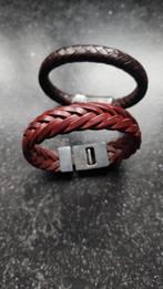 2 stuks Josh Armband Leer 18cm, Sieraden, Tassen en Uiterlijk, Armbanden, Ophalen of Verzenden, Zo goed als nieuw, Bruin, Leer