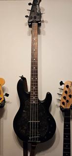 Sterling Ray34PB 4 Poplar Burl Trans Black Satin, Muziek en Instrumenten, Snaarinstrumenten | Gitaren | Bas, Ophalen, Gebruikt